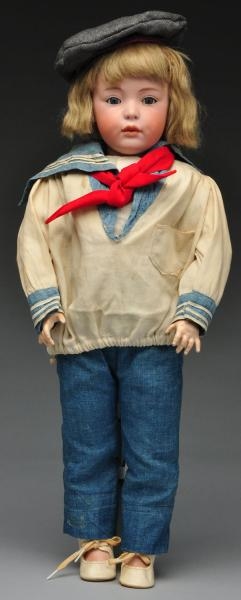 LARGE GEBR. HEUBACH POUTY CHARACTER DOLL.         