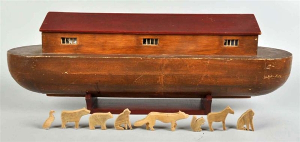 LARGE NOAHS ARK WITH STAND & ANIMALS.            