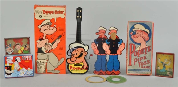 LOT OF 5: POPEYE TOY ITEMS.                       