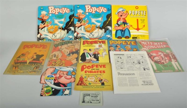 MISC. LOT OF POPEYE & OTHER CHARACTER MEMORABILIA 