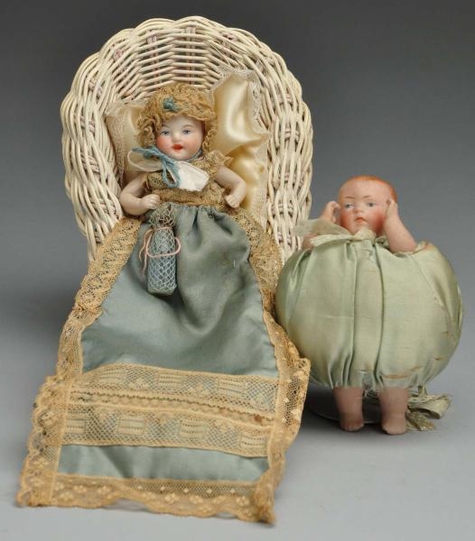 LOT OF 2: ALL BISQUE BABY DOLLS.                  