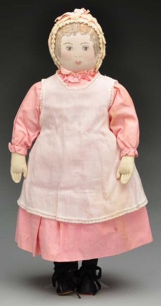 MORAVIAN CLOTH “POLLY HECKEWELDER” DOLL.          