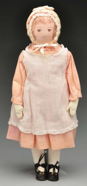 VINTAGE MORAVIAN CLOTH “POLLY HECKEWELDER” DOLL.  