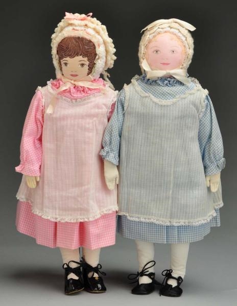 LOT OF 2: CLOTH VINTAGE “POLLY HECKEWELDER” DOLLS 