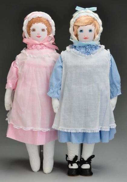 LOT OF 2: CLOTH “POLLY HECKEWELDER” DOLLS.        