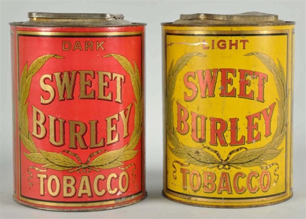 LOT OF 2: SWEET BURLEY TOBACCO TINS.              