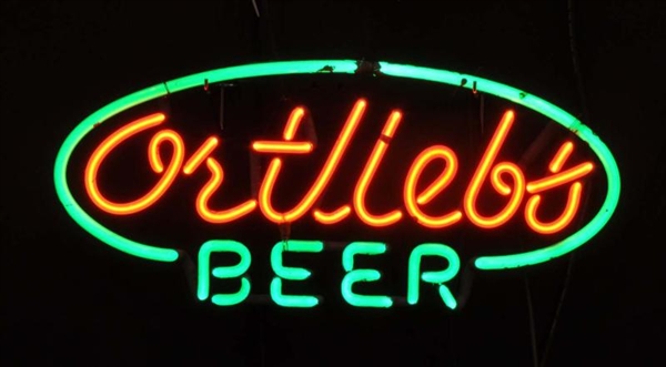 ORTLIEBS OVAL NEON SIGN.                         