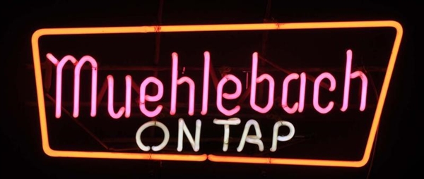 MUEHLEBACH ON TAP BORDER NEON SIGN.               