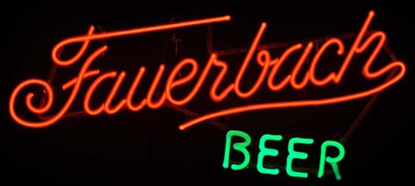 FAUERBACH BEER NEON SIGN.                         