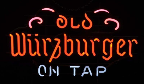 WURZBURGER ON TAP BEER NEON SIGN.                 