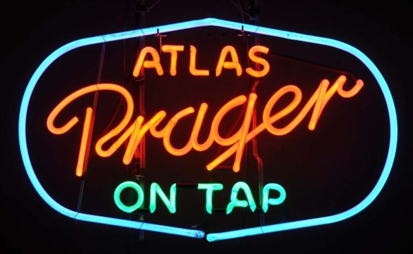 ALTLAS PRAGER ON TAP NEON SIGN.                   