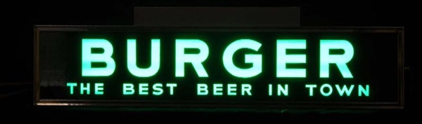BURGER LIGHTED NEON SIGN.                         