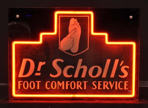 DR. SCHOLLS CAN NEON SIGN.                       