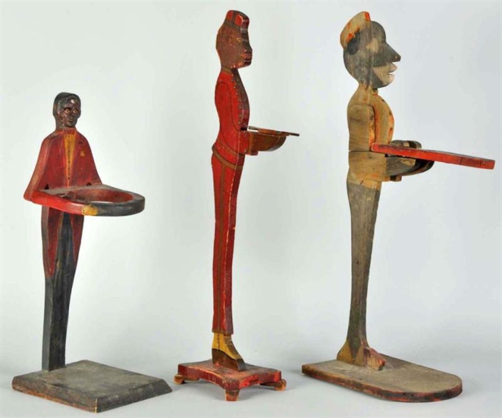 LOT OF 3: AFRICAN AMERICAN ASHTRAY HOLDERS.       
