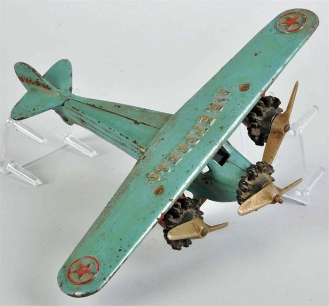 CAST IRON DENT TRI-MOTOR AIR EXPRESS AIRPLANE TOY 