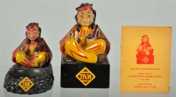 LOT OF 3: TP & W RAILROAD ADVERTISING ITEMS.      