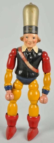 WOODEN RCA RADIOTRONS MAN JOINTED FIGURE.         