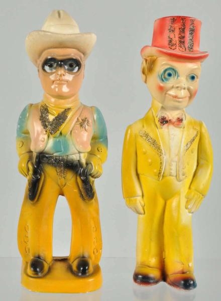 LOT OF 2: CHARACTER CHALK CARNIVAL FIGURES.       