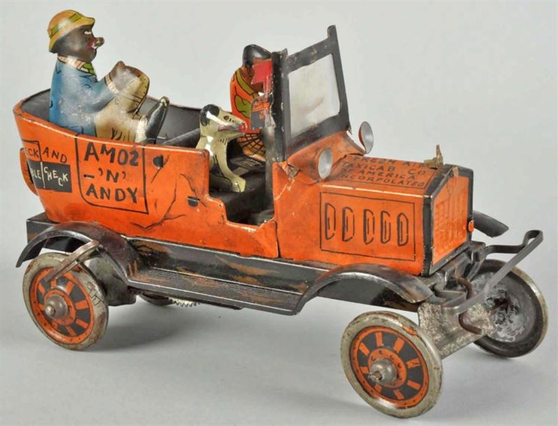 TIN LITHO MARX AMOS N ANDY TAXI WIND-UP TOYS.    