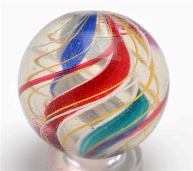 3-STAGE DIVIDED CORE SWIRL MARBLE.                