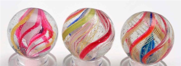 LOT OF 3: 3-STAGE SWIRL MARBLES.                  