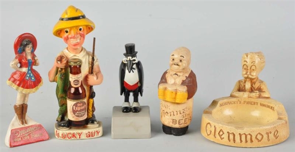 LOT OF 5: ADVERTISING FIGURES.                    