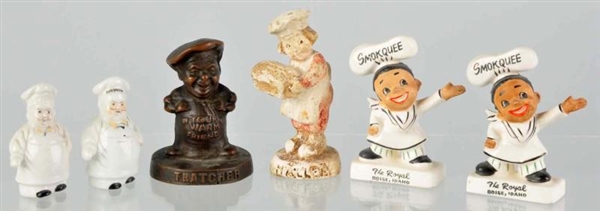 LOT OF 6: ADVERTISING FIGURES.                    