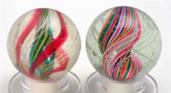 LOT OF 2: SWIRL MARBLES.                          