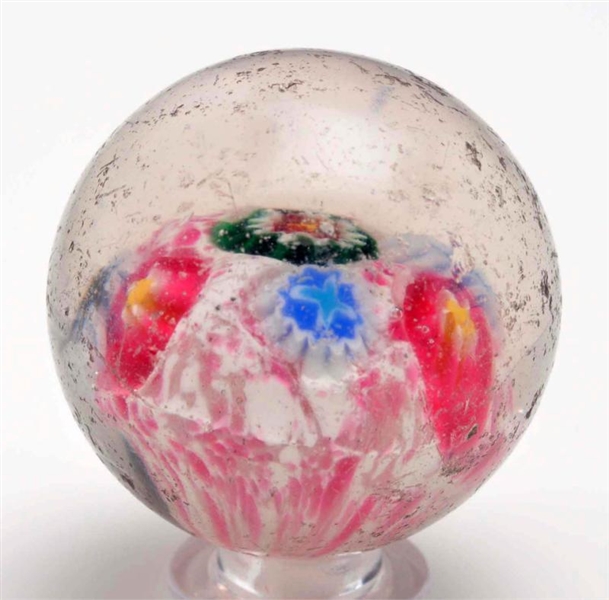 SINGLE PONTIL PAPERWEIGHT MARBLE.                 
