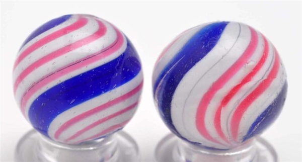 LOT OF 2: PEPPERMINT SWIRL MARBLES.               