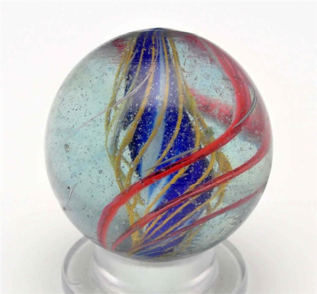 3-STAGE SOLID CORE SWIRL MARBLES.                 
