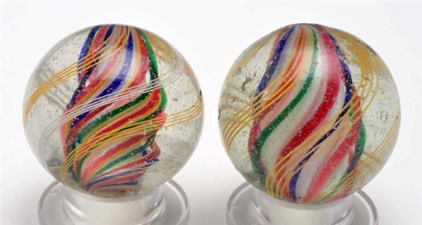 LOT OF 2: 3-STAGE SWIRL MARBLES.                  
