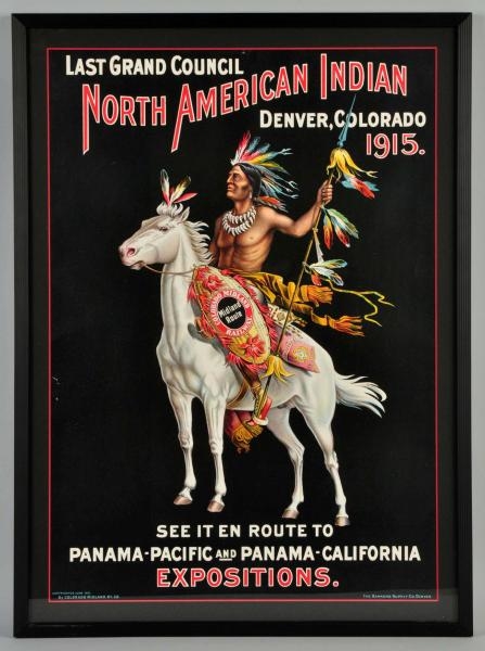 NORTH AMERICAN INDIAN EXPOSITION POSTER.          