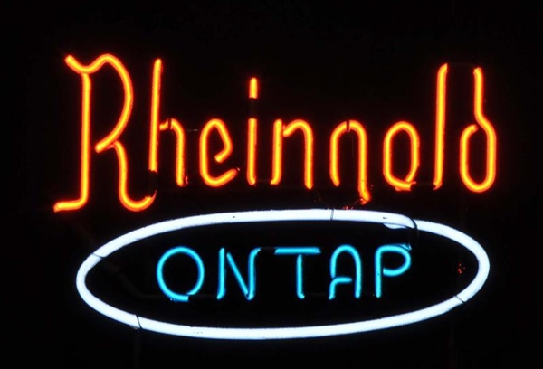 RHEINGOLD ON TAP OVAL NEON SIGN.                  