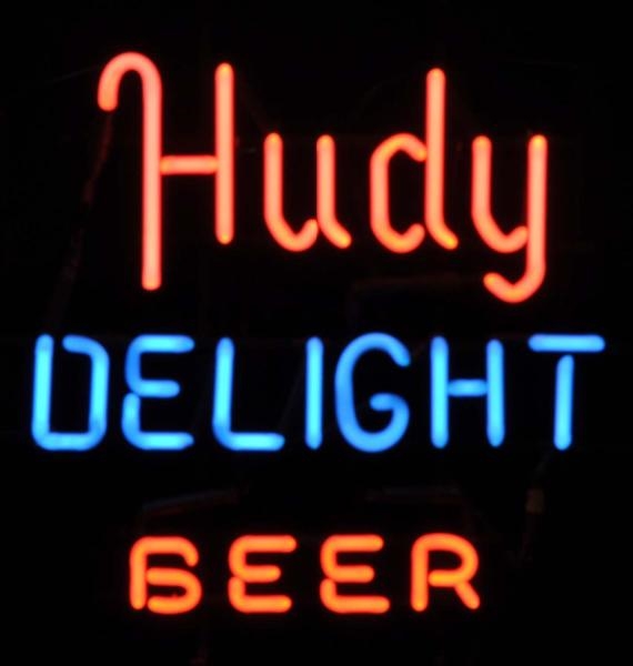 HUDY DELIGHT BEER NEON SIGN.                      