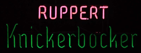 RUPPERT KNICKERBOCKER NEON SIGN.                  