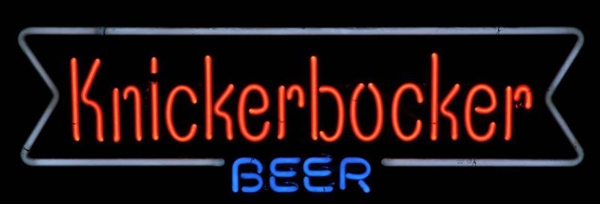 KNICKERBOCKER BEER RIBBON NEON SIGN.              