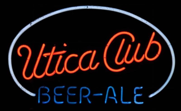 UTICA CLUB BEER & ALE NEON SIGN.                  