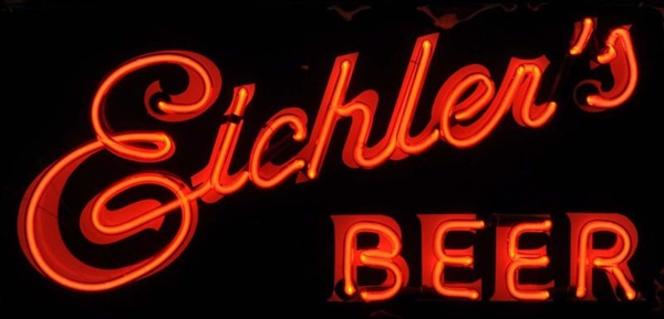 PORCLEAIN EICHLERS DOUBLE-SIDED SIGN.            