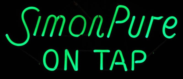 SIMON PURE ON TAP NEON SIGN.                      