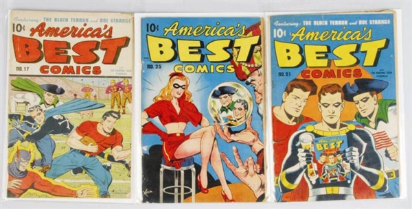 LOT OF 3: 1940S AMERICAS BEST COMICS COMIC BOOKS 