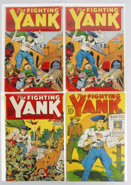 LOT OF 4: 1940S THE FIGHTING YANK COMIC BOOKS.    