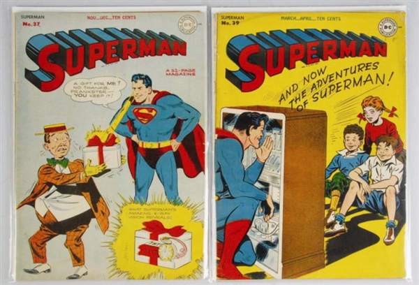 LOT OF 2: 1940S SUPERMAN COMIC BOOKS.             