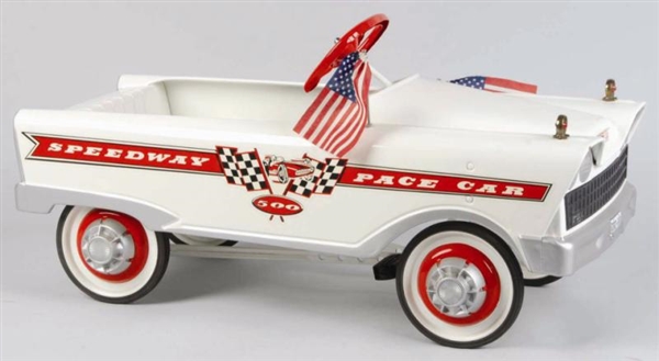 PRESSED STEEL INDY 500 PACE CAR PEDAL CAR TOY.    