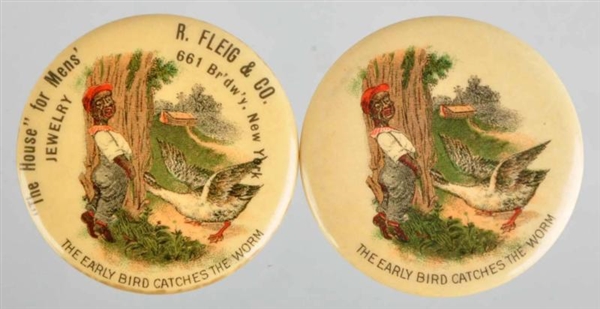 LOT OF 2: WHIMSICAL & HUMOROUS POCKET MIRRORS.    