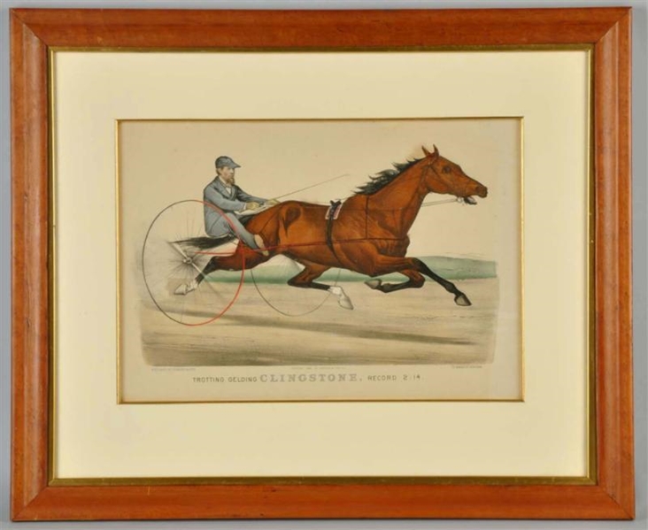 LOT OF 2: CURRIER & IVES RACING PRINTS.           