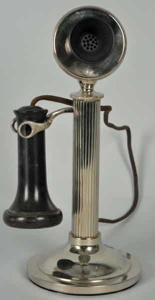 STERLING FLUTED SHAFT TELEPHONE.                  