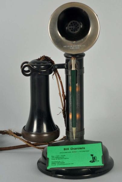 AMERICAN ELECTRIC MANUAL CANDLESTICK TELEPHONE.   