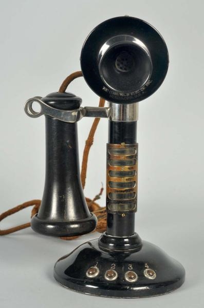 CONNECTICUT 4-STATION CANDLESTICK TELEPHONE.      