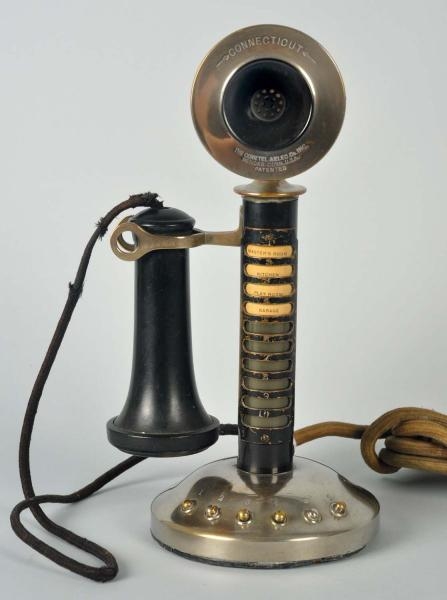 CONNECTICUT 6-STATION CANDLESTICK TELEPHONE.      